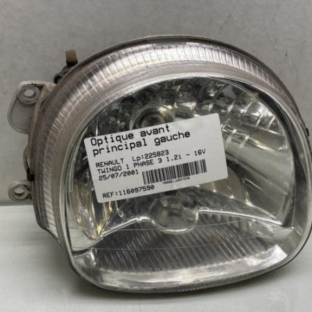 Optique avant principal gauche (feux)(phare) RENAULT TWINGO 1 Photo n°1
