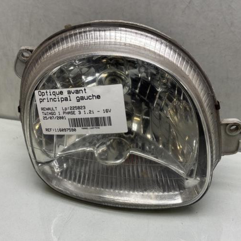 Optique avant principal gauche (feux)(phare) RENAULT TWINGO 1 Photo n°2