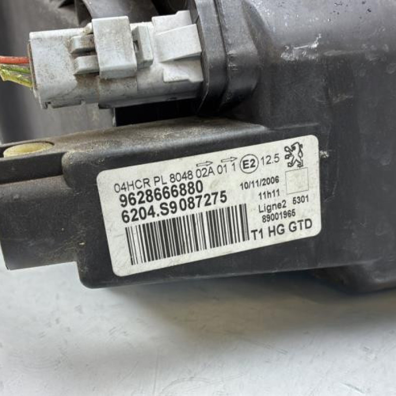 Optique avant principal gauche (feux)(phare) PEUGEOT 206 Photo n°9