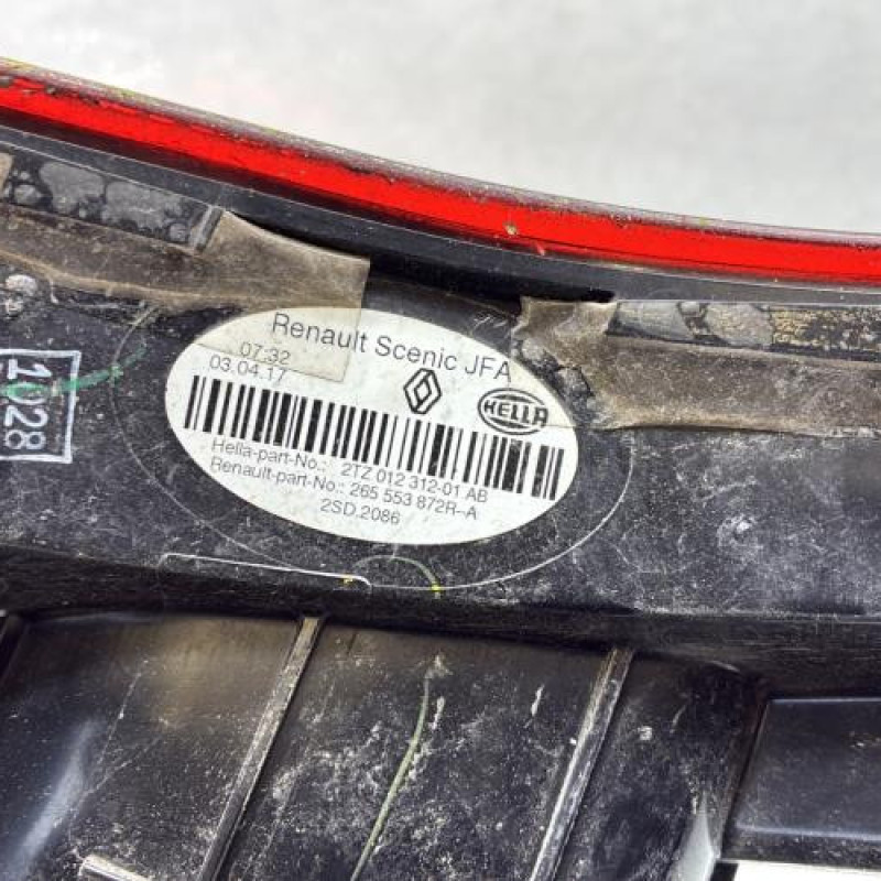 Feu arriere secondaire gauche (feux) RENAULT SCENIC 4 Photo n°4