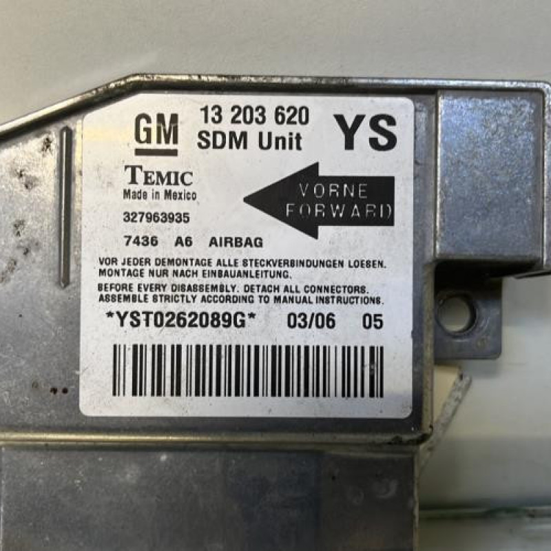 Boitier air bag OPEL MERIVA A Photo n°5