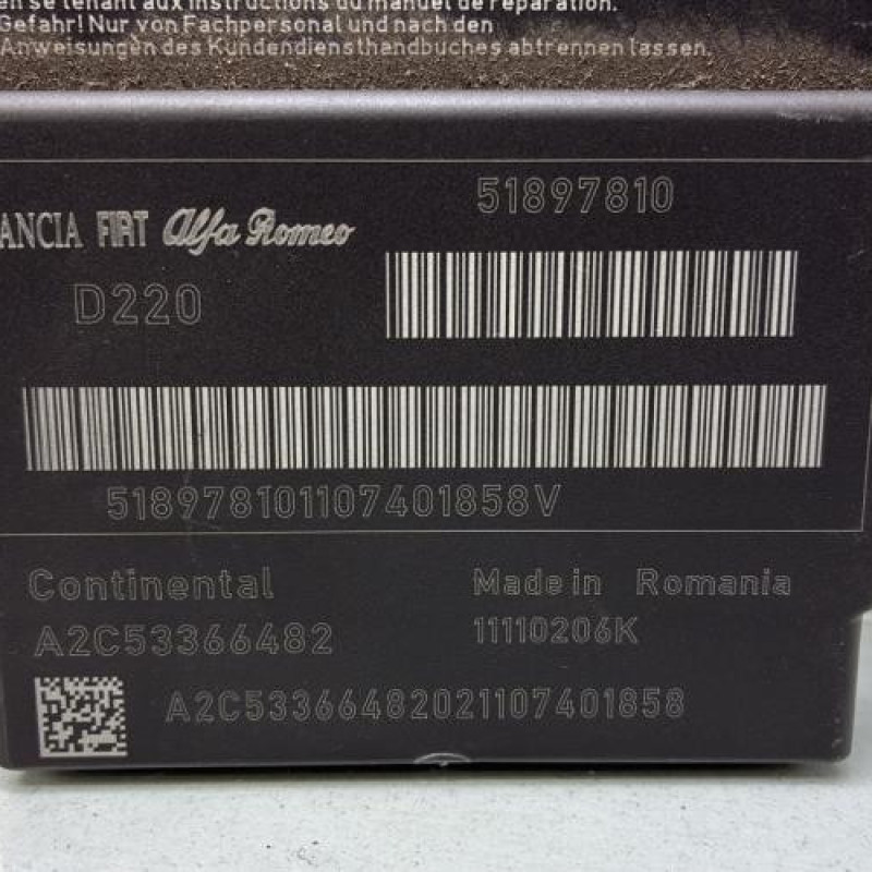 Boitier air bag FIAT 500 2 Photo n°2