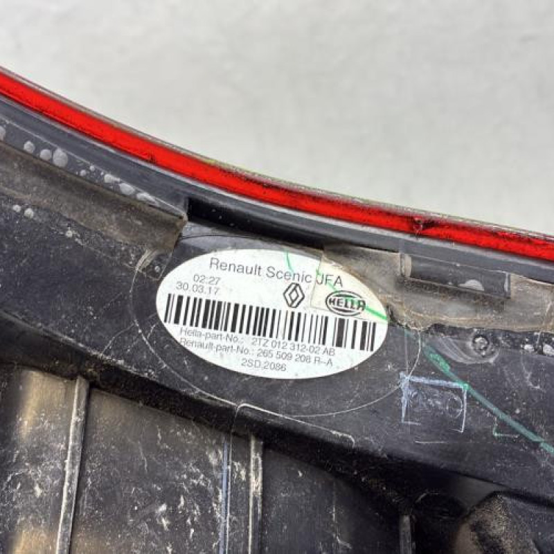 Feu arriere secondaire droit (feux) RENAULT SCENIC 4 Photo n°4