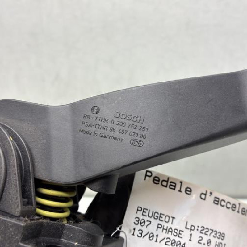Pedale d'accelerateur PEUGEOT 307 Photo n°5