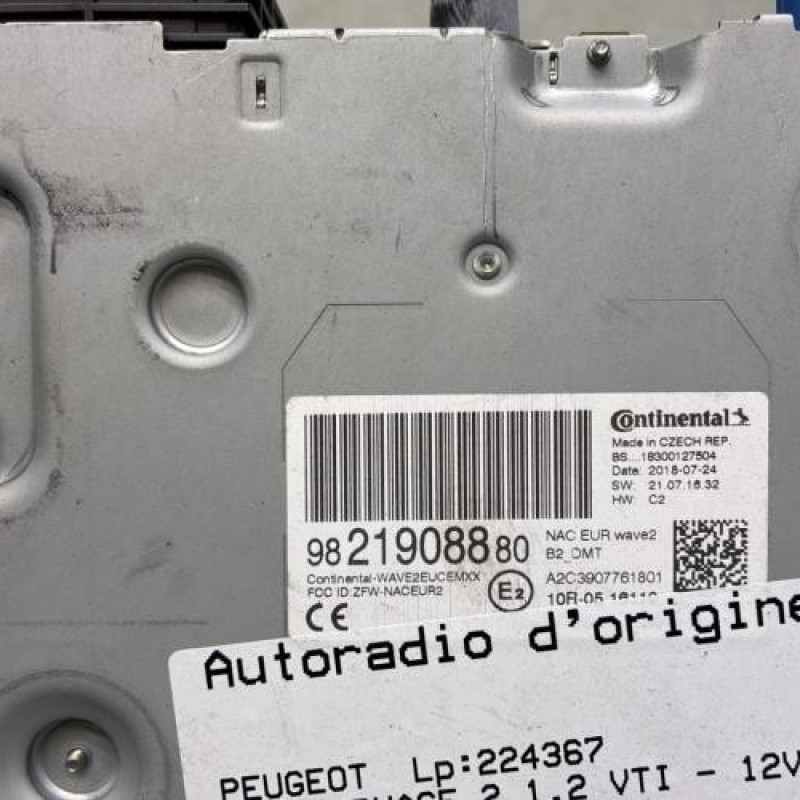 Autoradio d'origine PEUGEOT 208 1 Photo n°2