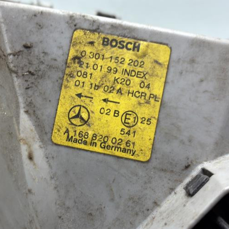 Optique avant principal droit (feux)(phare) MERCEDES CLASSE A 168 Photo n°7