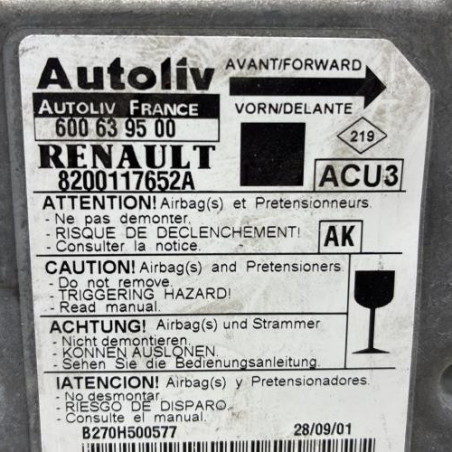 Boitier air bag RENAULT SCENIC 1