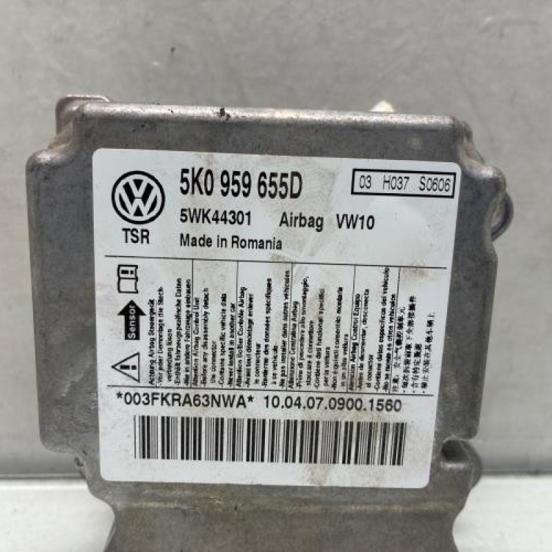 Boitier air bag VOLKSWAGEN GOLF 6 Photo n°2