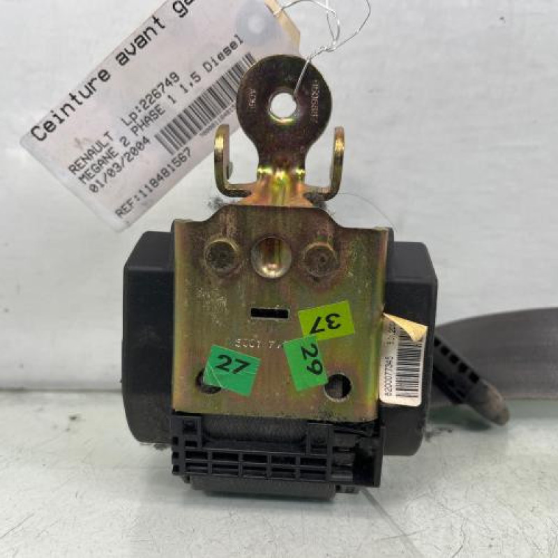 Ceinture avant gauche RENAULT MEGANE 2 Photo n°3