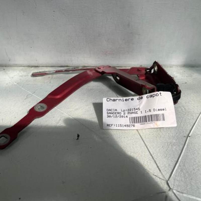 Charniere de capot DACIA SANDERO 2 Photo n°1
