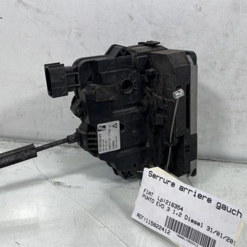 Serrure arriere gauche FIAT PUNTO EVO 3 Photo n°1