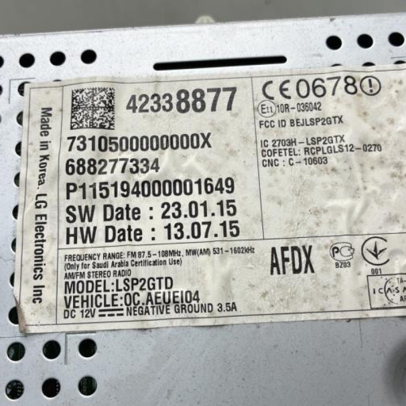 Autoradio d'origine OPEL CORSA E Photo n°8