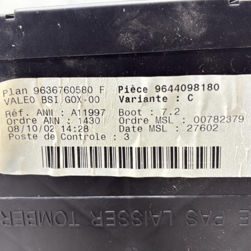 Boitier BSI PEUGEOT 307 Photo n°5