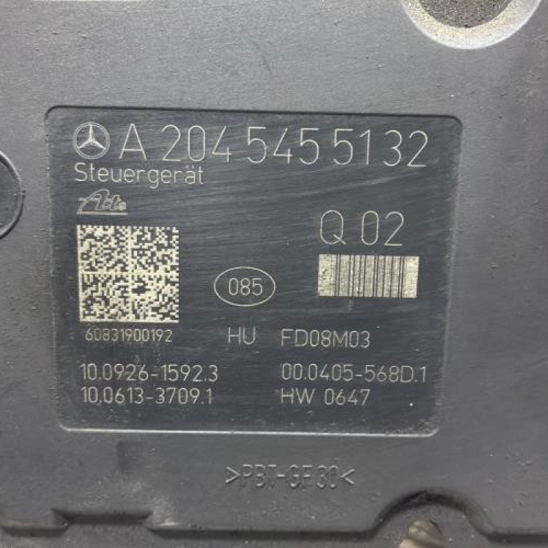 Bloc ABS (freins anti-blocage) MERCEDES CLASSE C 204 Photo n°2