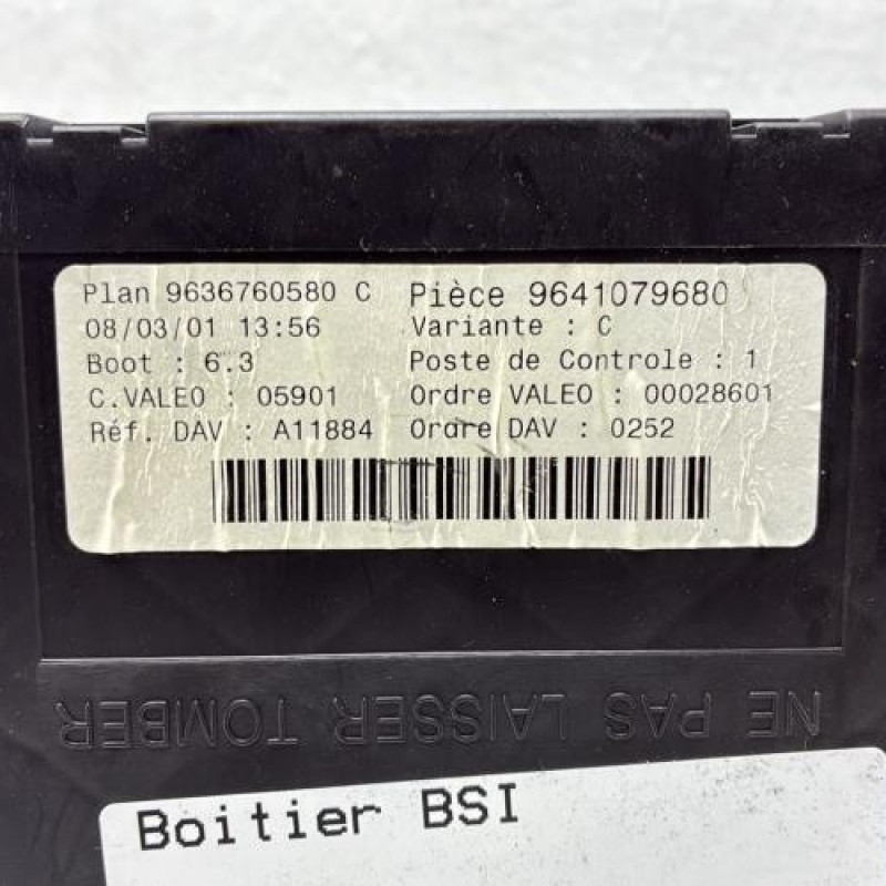 Boitier BSI PEUGEOT 307 Photo n°3