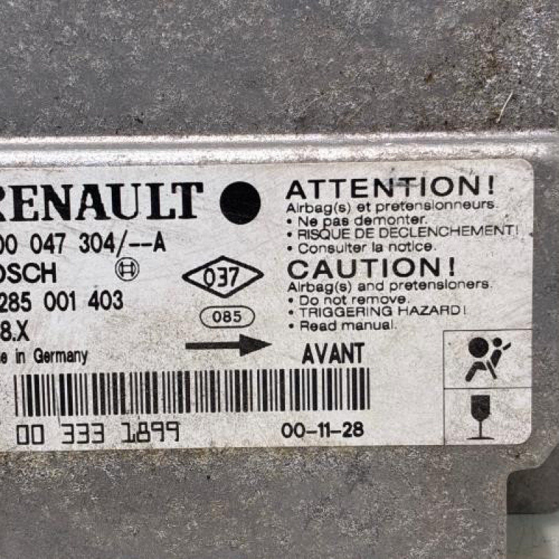 Boitier air bag RENAULT CLIO 2 Photo n°2