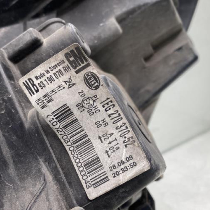 Optique avant principal droit (feux)(phare) OPEL ASTRA H Photo n°7