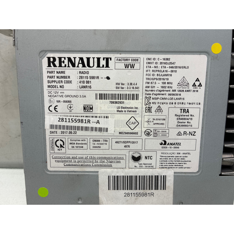 Autoradio d'origine RENAULT GRAND SCENIC 4 Photo n°4