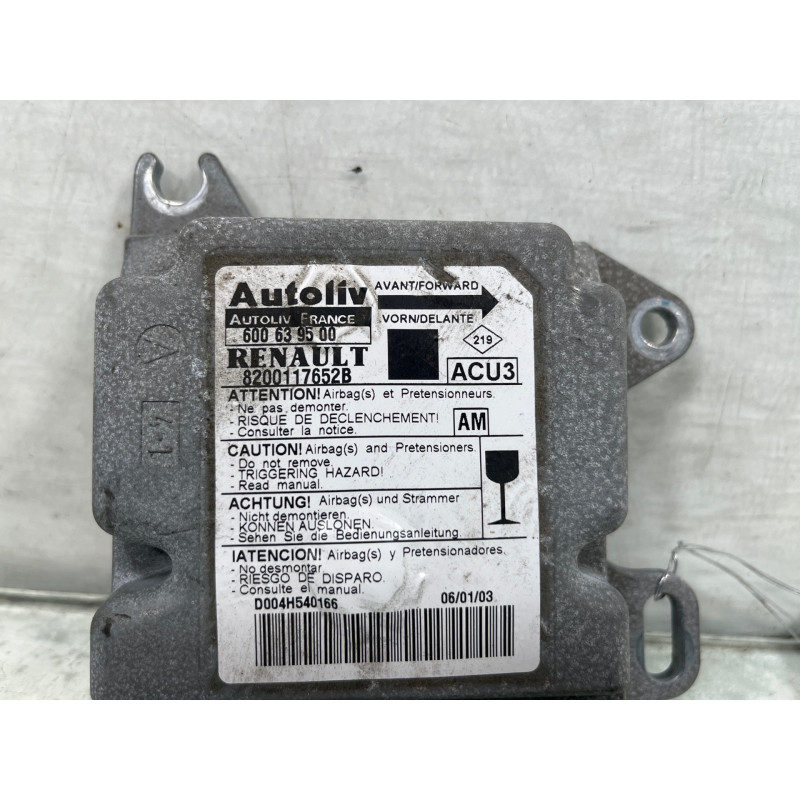 Boitier air bag RENAULT SCENIC 1 Photo n°2