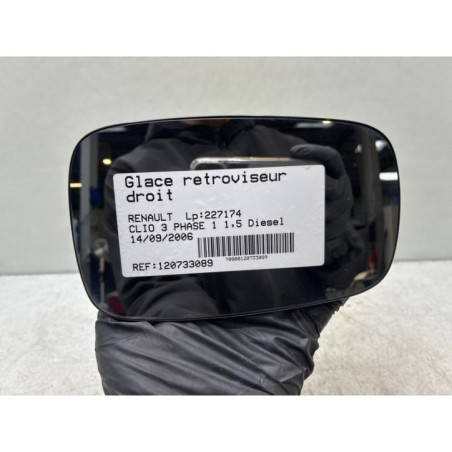 Glace retroviseur droit RENAULT CLIO 3