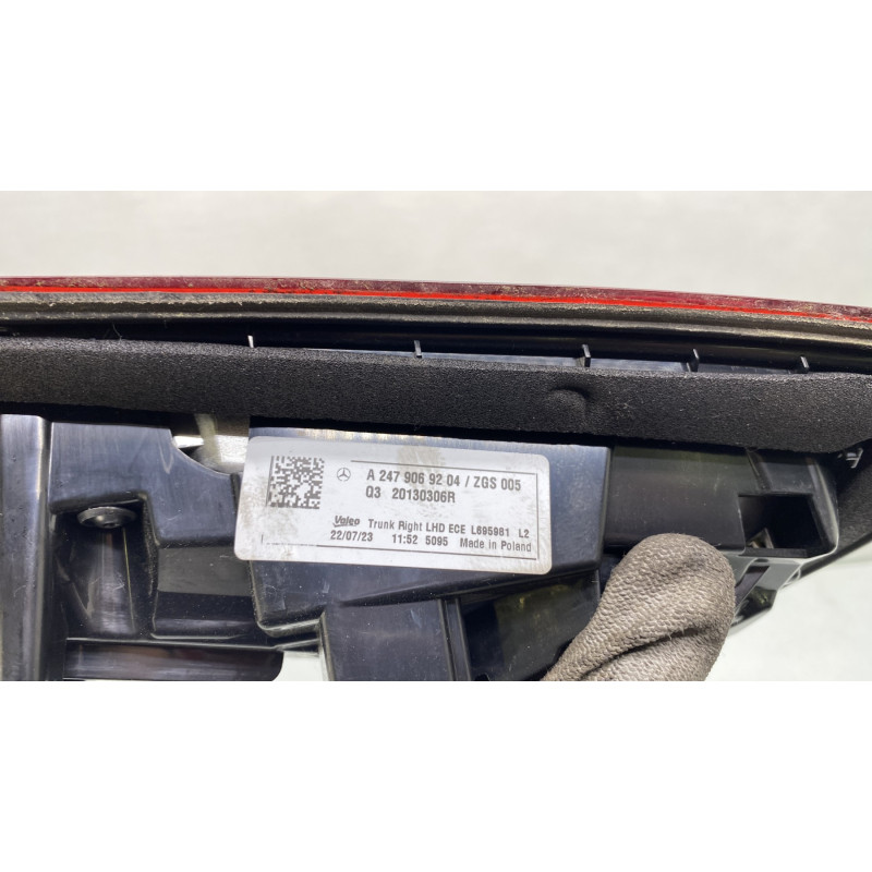 Feu arriere secondaire droit (feux) MERCEDES CLASSE B 247 Photo n°4