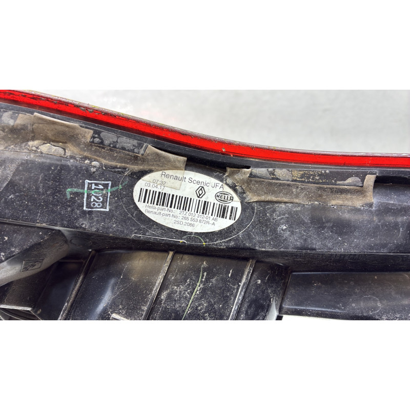 Feu arriere secondaire gauche (feux) RENAULT SCENIC 4 Photo n°4