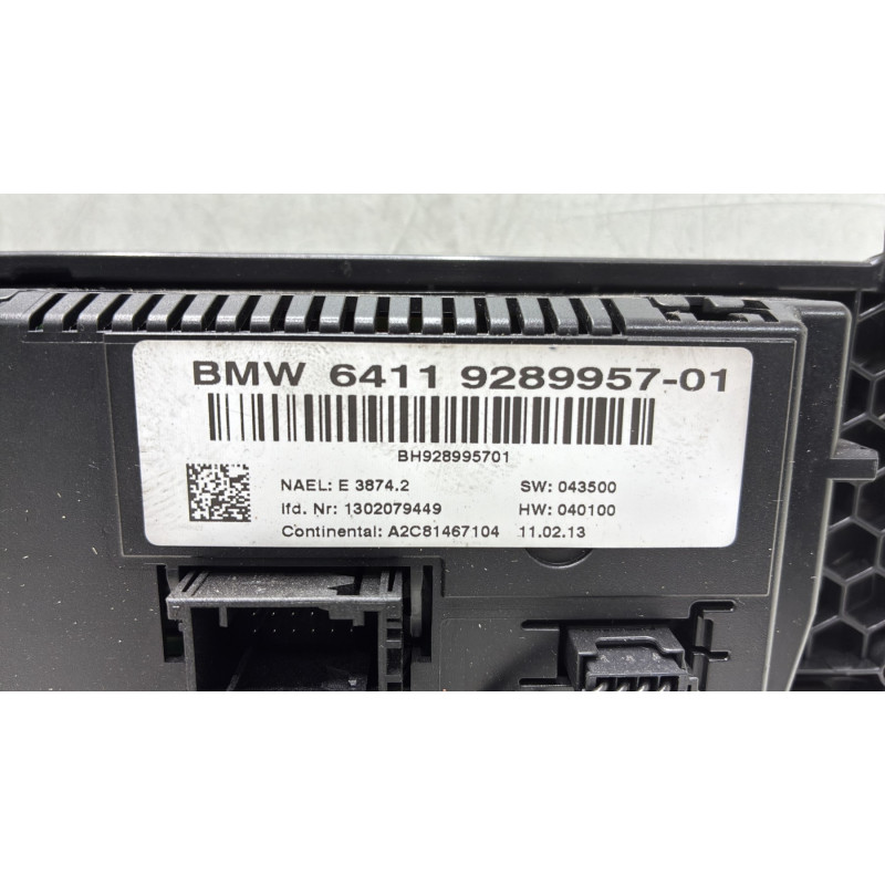 Commande chauffage BMW X3 F25 Photo n°3