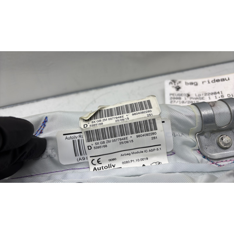 Air bag rideau droit PEUGEOT 2008 1 Photo n°4