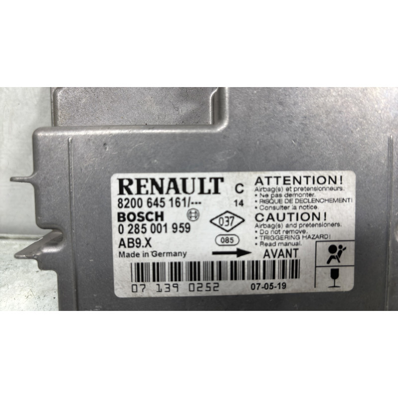 Boitier air bag RENAULT CLIO 3 Photo n°2