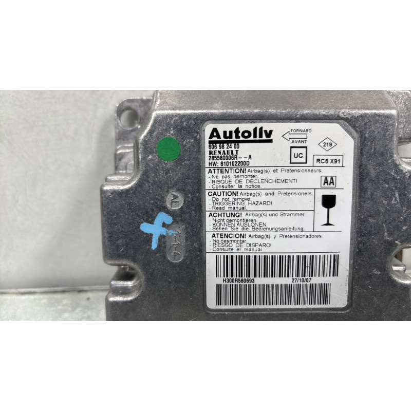 Boitier air bag RENAULT LAGUNA 3 Photo n°2