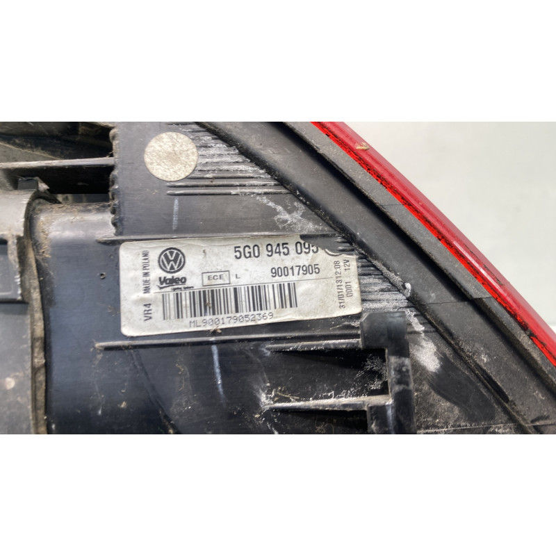 Feu arriere principal gauche (feux) VOLKSWAGEN GOLF 7 Photo n°4
