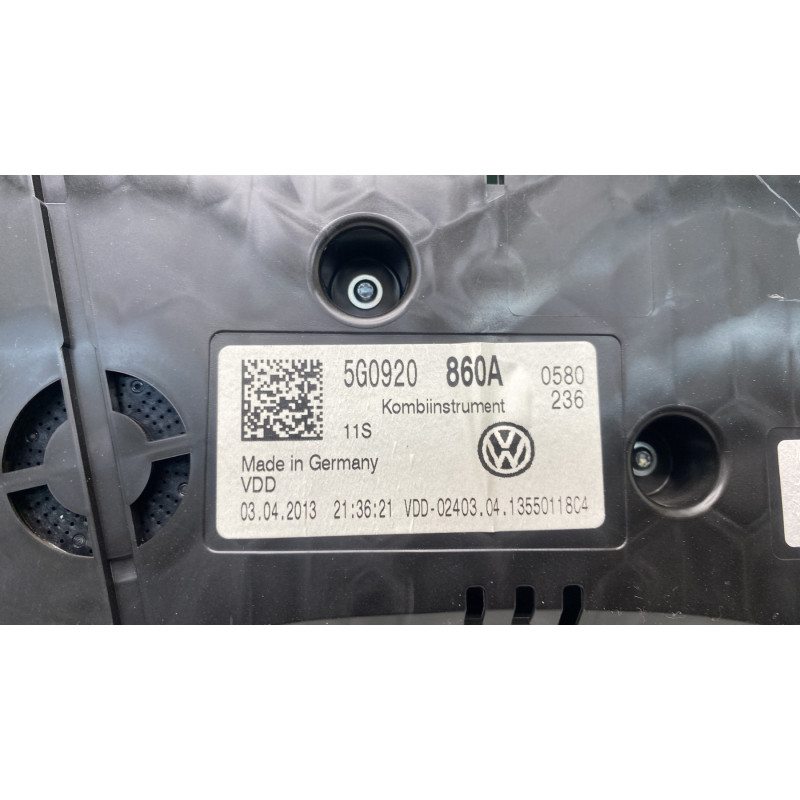 Compteur VOLKSWAGEN GOLF 7 Photo n°3