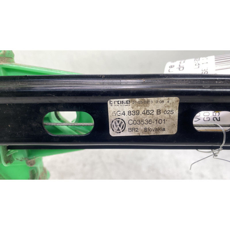 Leve vitre electrique arriere droit VOLKSWAGEN GOLF 7 Photo n°5