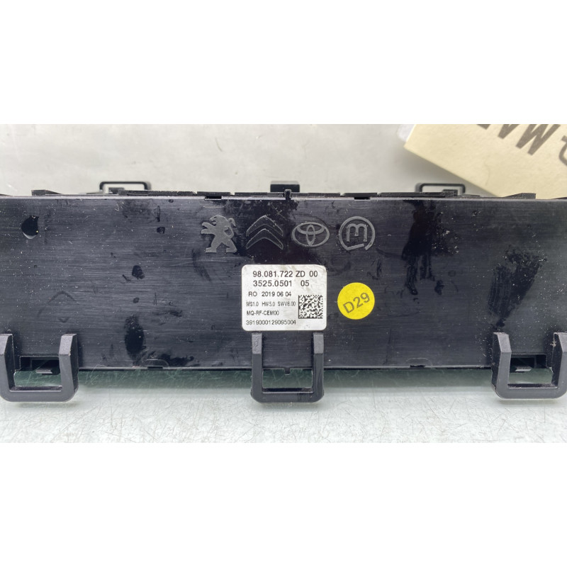 Commande chauffage OPEL VIVARO 3 Photo n°3