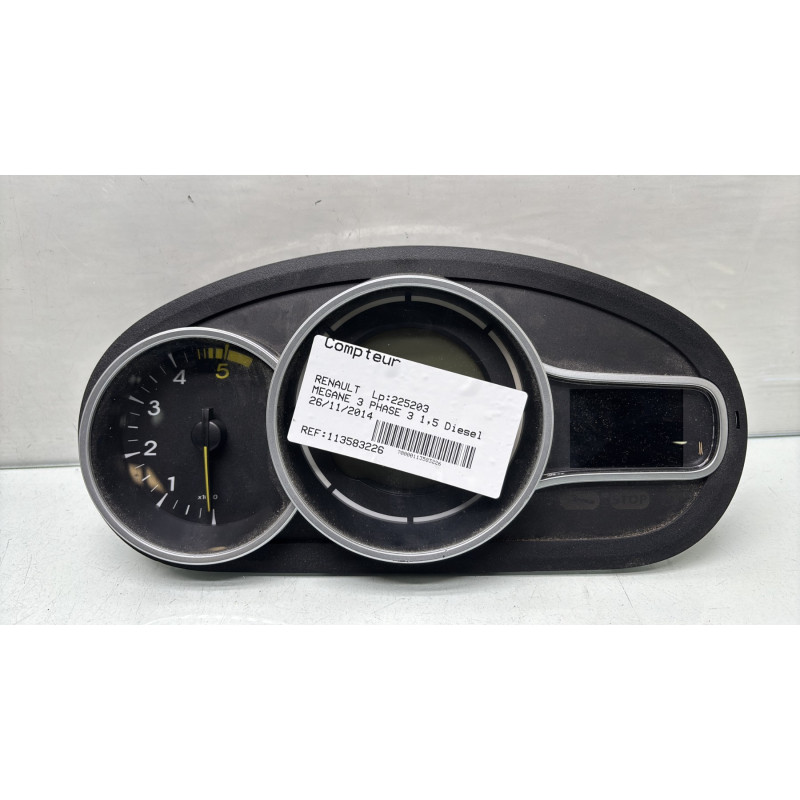 Compteur RENAULT MEGANE 3 Photo n°1