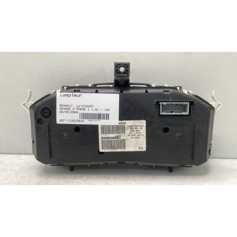 Compteur RENAULT MEGANE 2 Photo n°5