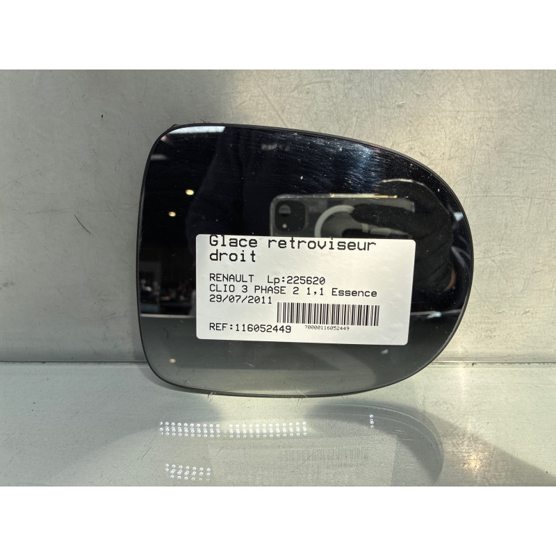 Glace retroviseur droit RENAULT CLIO 3 Photo n°1
