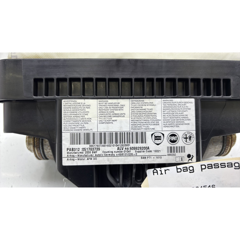 Air bag passager FIAT 500 2 Photo n°5