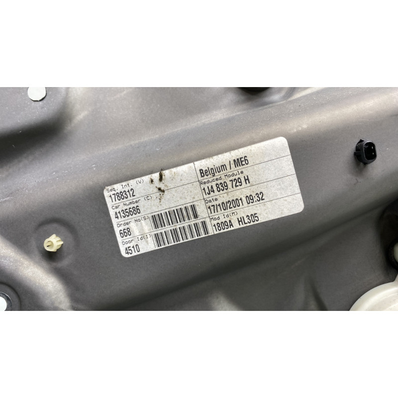 Leve vitre electrique arriere gauche VOLKSWAGEN GOLF 4 Photo n°5