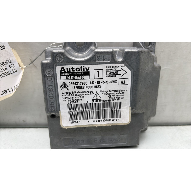Boitier air bag CITROEN C4 PICASSO 1 Photo n°2