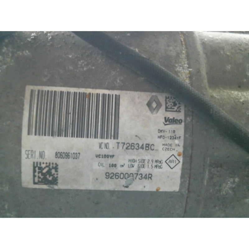 Compresseur clim RENAULT CLIO 4 Photo n°13