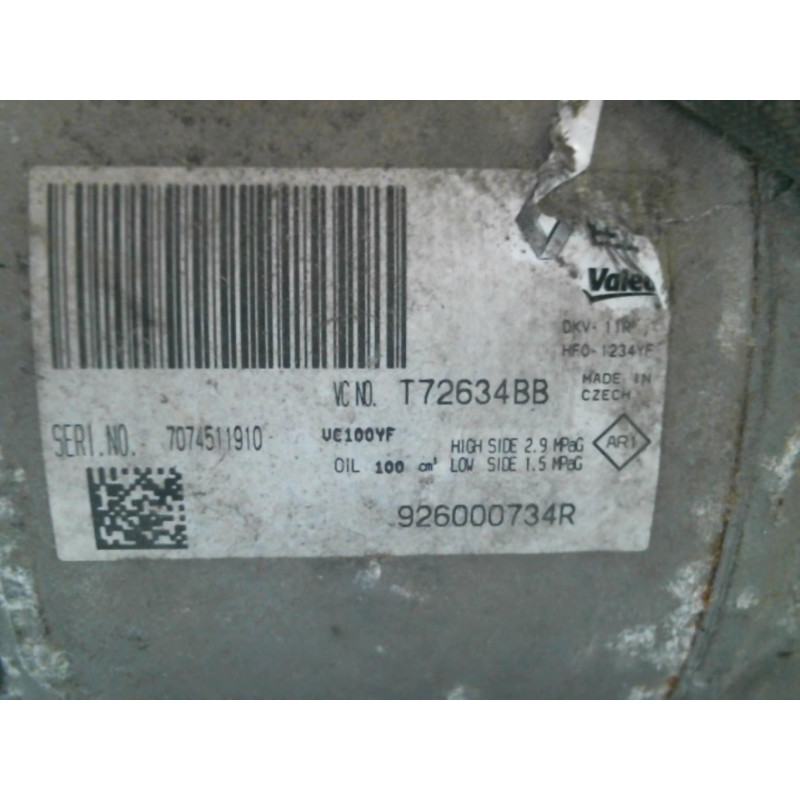 Compresseur clim RENAULT CLIO 4 Photo n°14