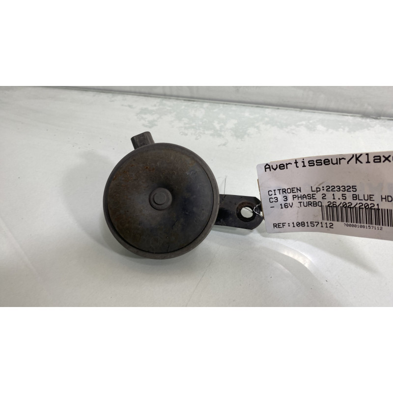 Avertisseur/Klaxon CITROEN C3 3 Photo n°1