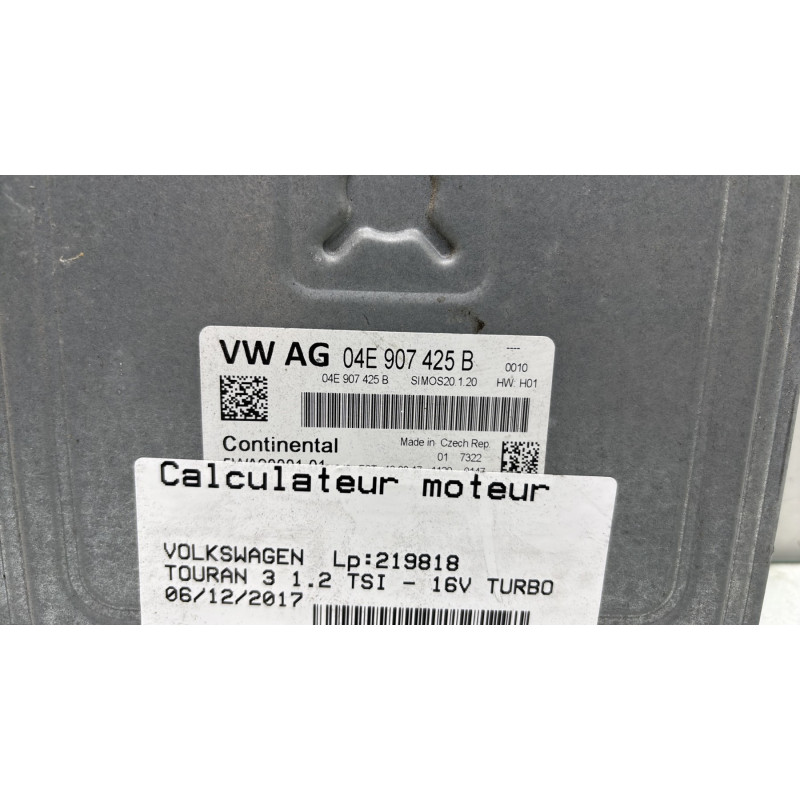 Calculateur moteur VOLKSWAGEN TOURAN 3 Photo n°3