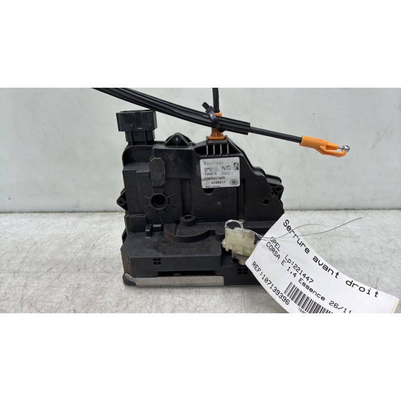 Serrure avant droit OPEL CORSA E Photo n°2