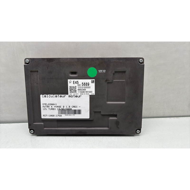 Calculateur moteur OPEL ASTRA K Photo n°3