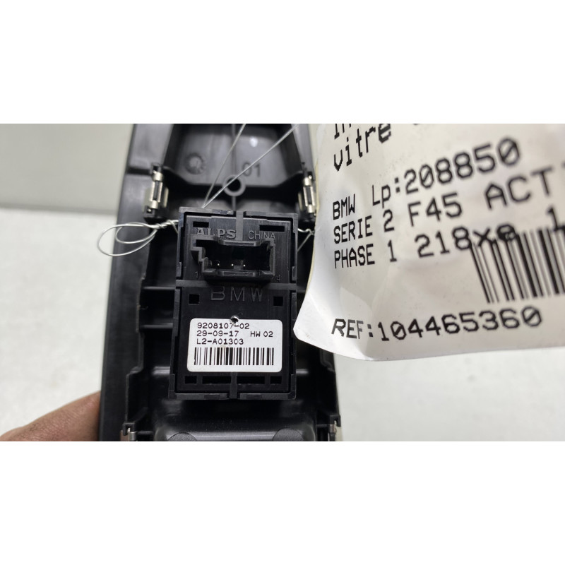 Interrupteur de leve vitre arriere gauche BMW SERIE 2 F45 ACTIVE Photo n°3