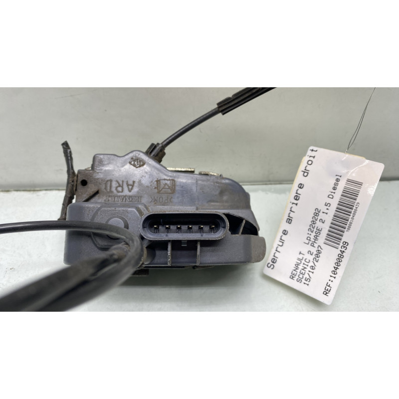 Serrure arriere droit RENAULT SCENIC 2 Photo n°5