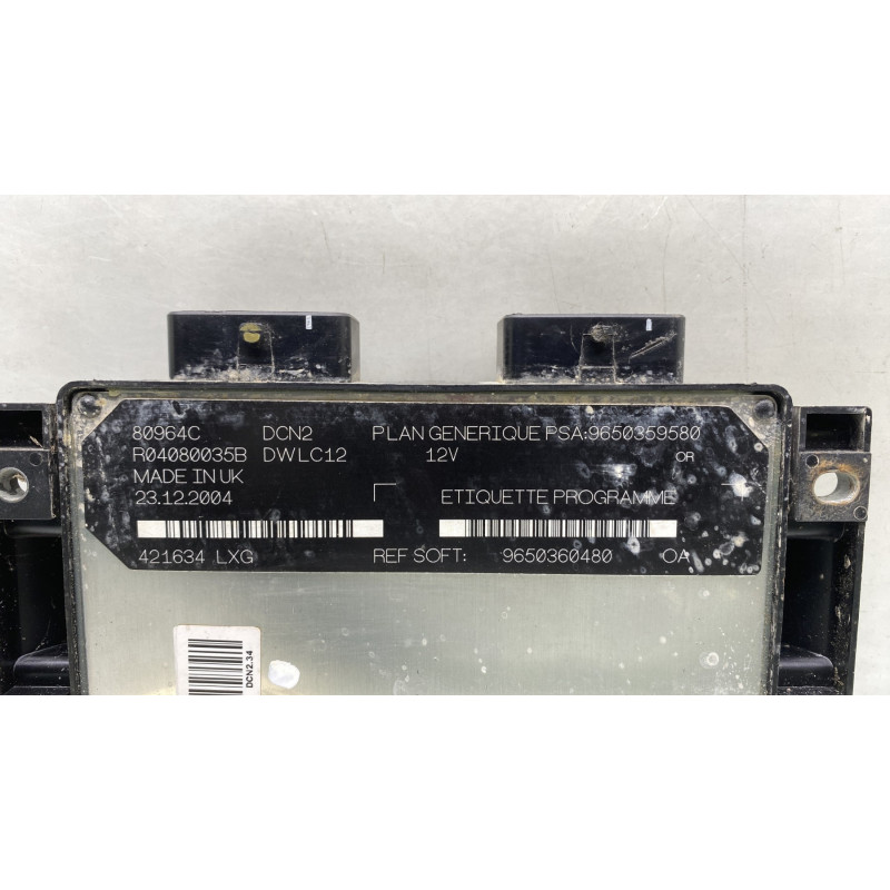 Calculateur moteur PEUGEOT PARTNER 1 Photo n°4