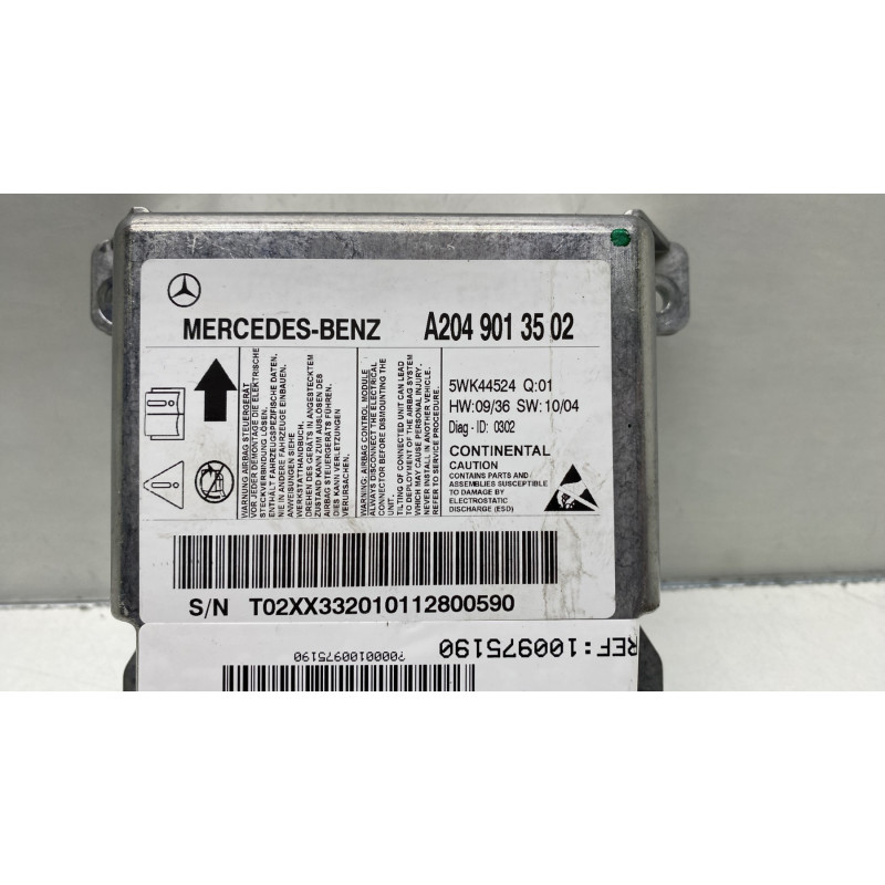 Boitier air bag MERCEDES CLASSE C 204 Photo n°3